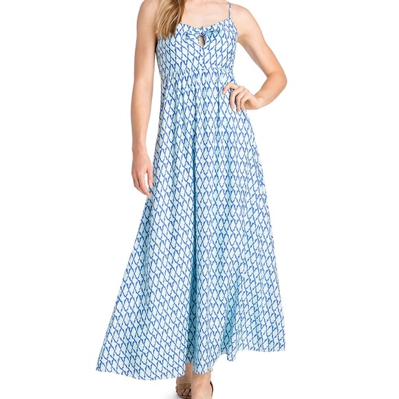 Vineyard Vines Dresses & Skirts - Vineyard Vines Lattice Print Tie Front Maxi Dress